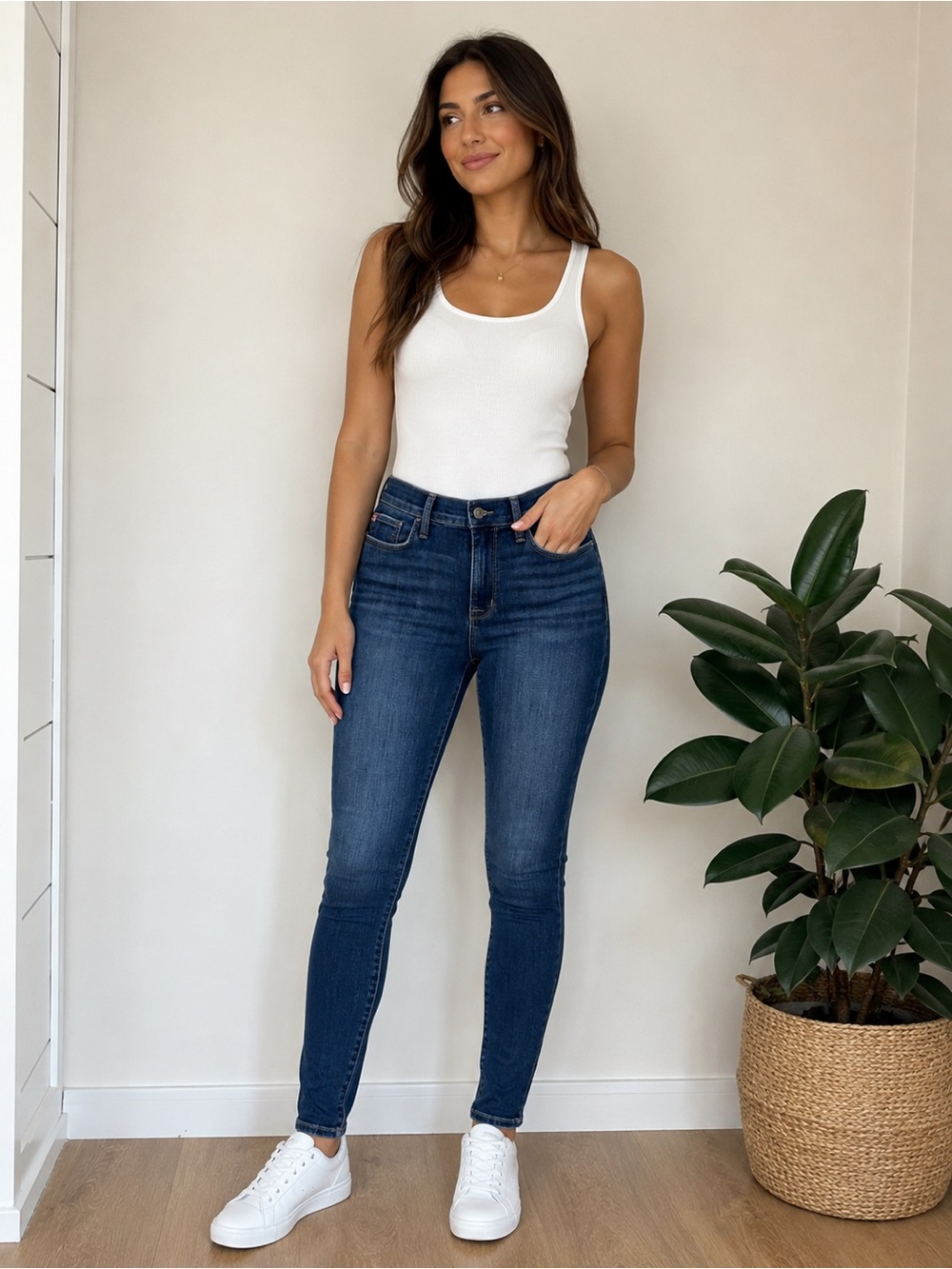 Hudson Blair High-Rise Dark Blue Skinny Jeans 29